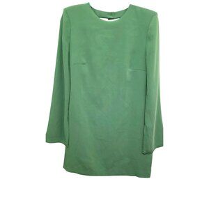 MNG Women Green Long-Sleeve Mini Dress Backless Design Size 6